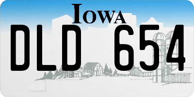 IA license plate DLD654