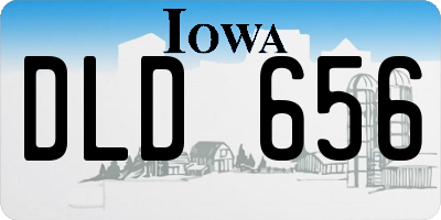 IA license plate DLD656
