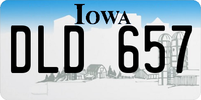 IA license plate DLD657