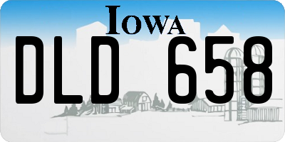 IA license plate DLD658