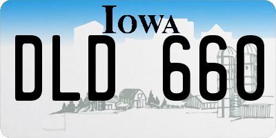 IA license plate DLD660