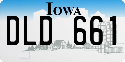IA license plate DLD661
