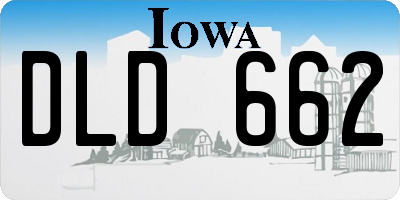 IA license plate DLD662