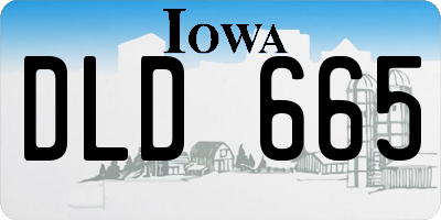 IA license plate DLD665