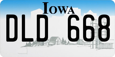 IA license plate DLD668