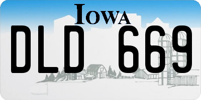 IA license plate DLD669