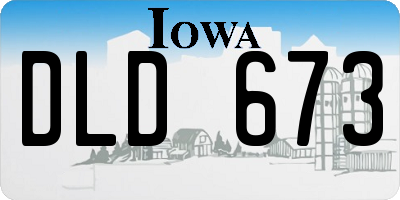 IA license plate DLD673