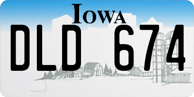 IA license plate DLD674