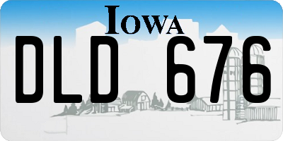 IA license plate DLD676