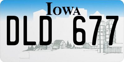 IA license plate DLD677