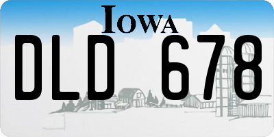 IA license plate DLD678