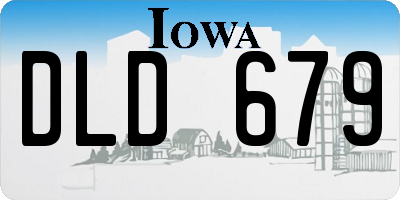 IA license plate DLD679
