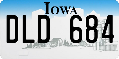 IA license plate DLD684