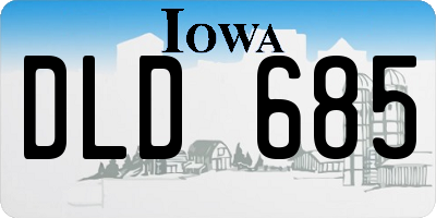 IA license plate DLD685
