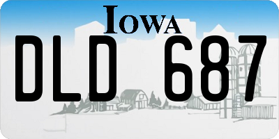 IA license plate DLD687