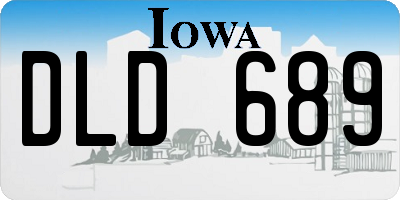 IA license plate DLD689