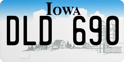 IA license plate DLD690