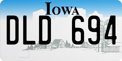 IA license plate DLD694