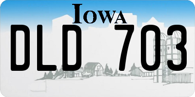 IA license plate DLD703