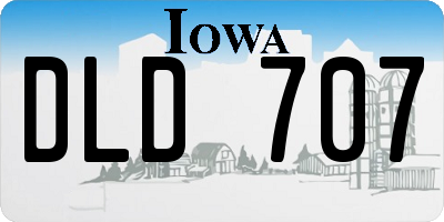 IA license plate DLD707