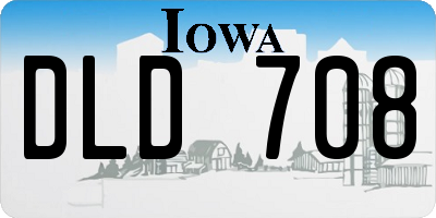 IA license plate DLD708