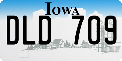 IA license plate DLD709