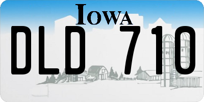 IA license plate DLD710