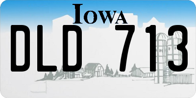 IA license plate DLD713