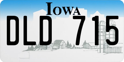 IA license plate DLD715