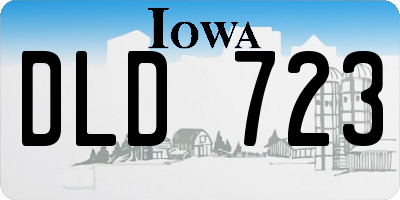 IA license plate DLD723