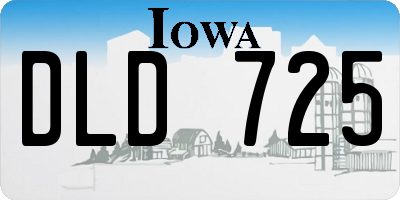 IA license plate DLD725