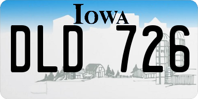 IA license plate DLD726