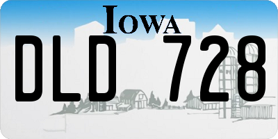 IA license plate DLD728