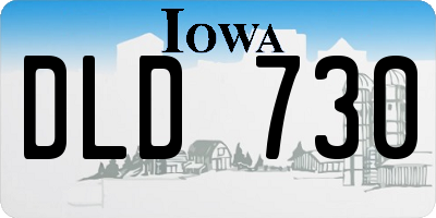 IA license plate DLD730