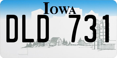 IA license plate DLD731