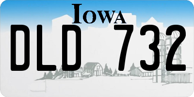 IA license plate DLD732