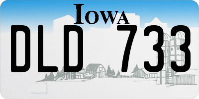 IA license plate DLD733