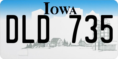 IA license plate DLD735