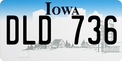 IA license plate DLD736