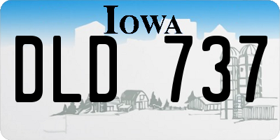 IA license plate DLD737
