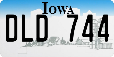 IA license plate DLD744