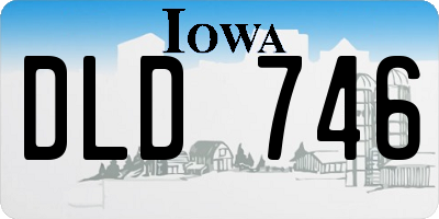 IA license plate DLD746