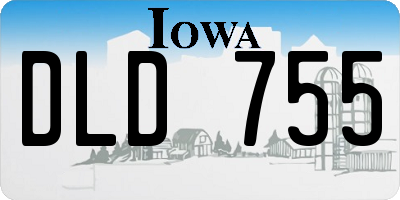 IA license plate DLD755