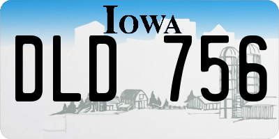 IA license plate DLD756