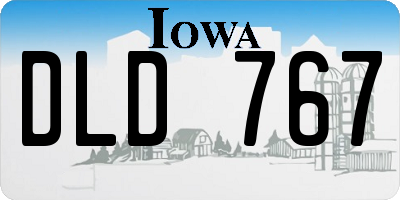 IA license plate DLD767