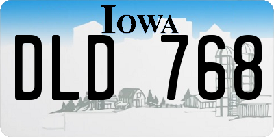 IA license plate DLD768