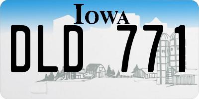 IA license plate DLD771