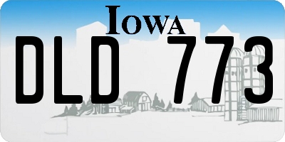 IA license plate DLD773