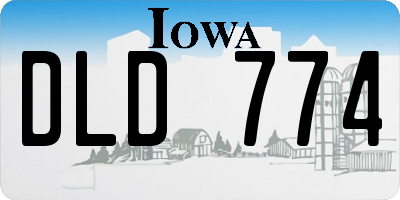 IA license plate DLD774