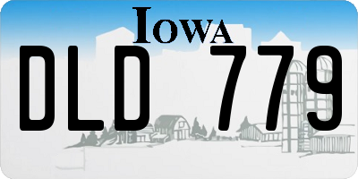 IA license plate DLD779